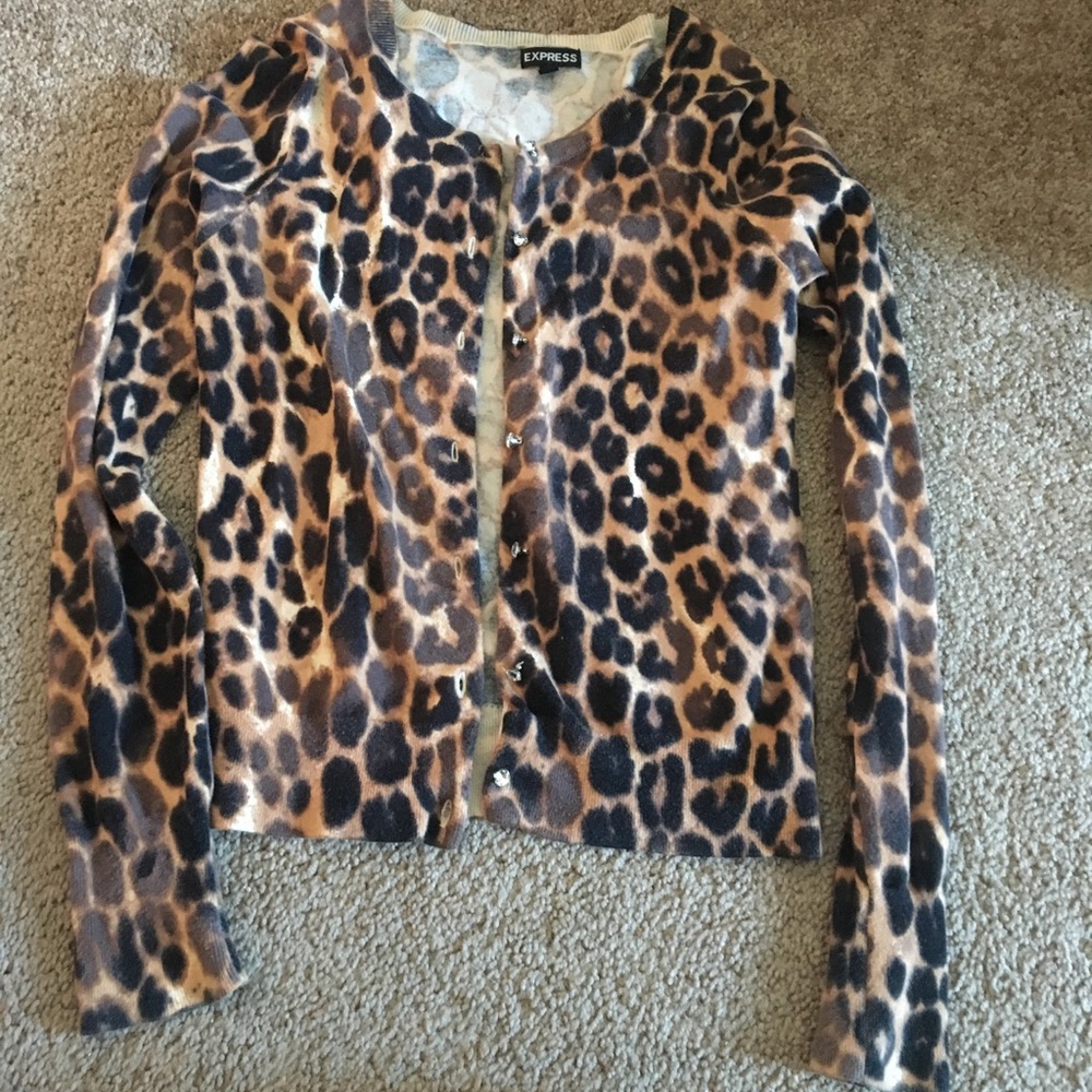 Express (S) Cardigan Leopard print